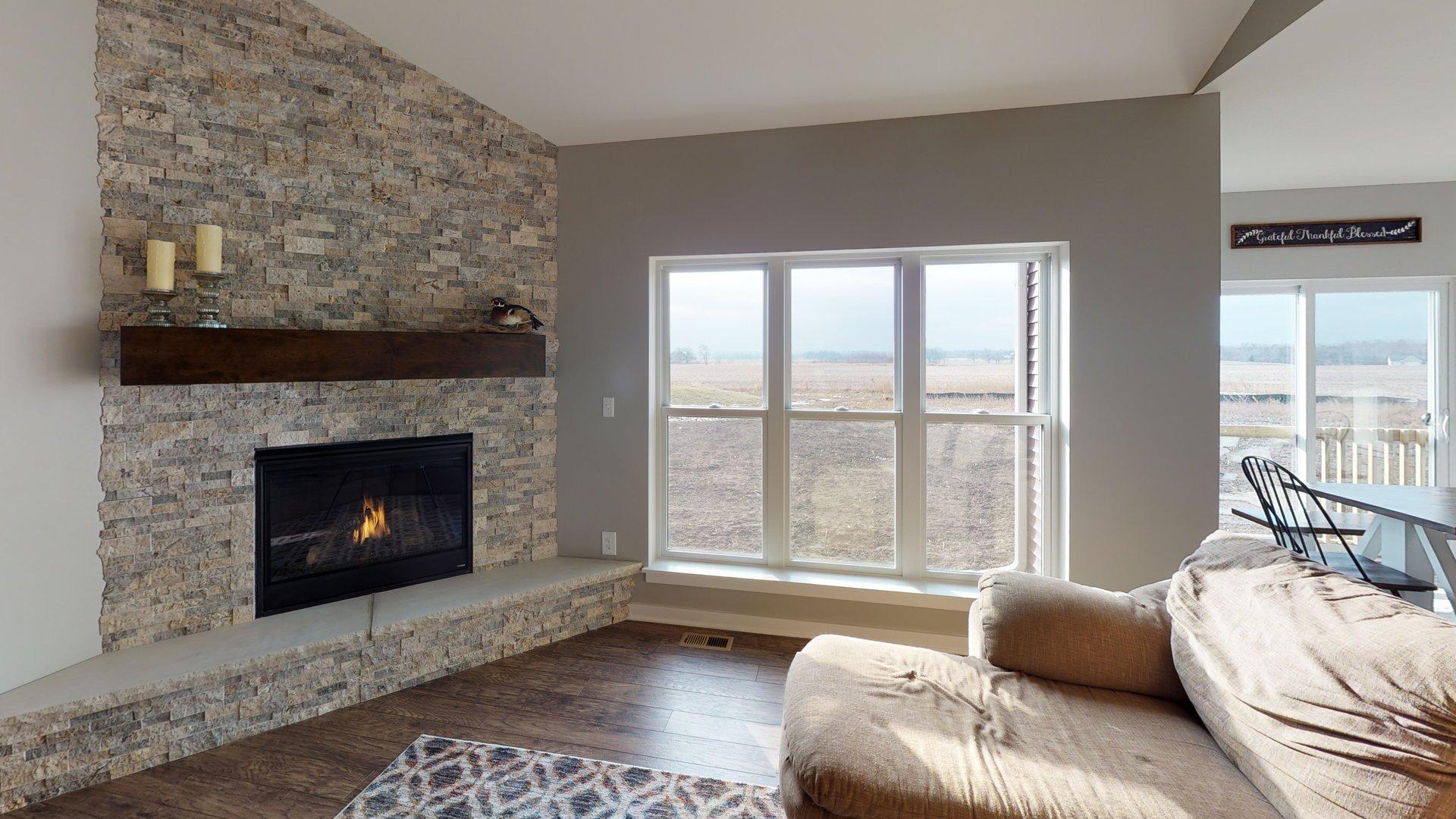 Stone Fireplace